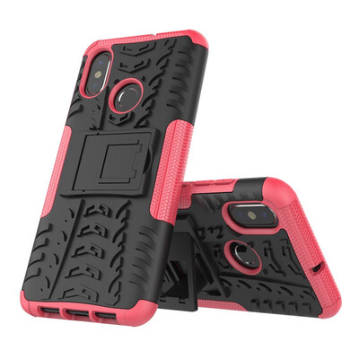 

Fivice Xiaomi MI 8 Case TPU anti-fall tire pattern back clip bracket phone case