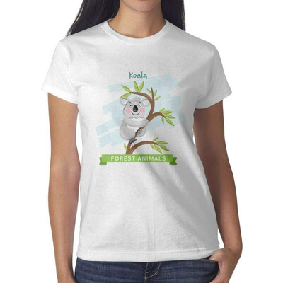 

Funny Koala Bear Gifts Koala Shirt Womens White Tshirt Cotton Lightweight
