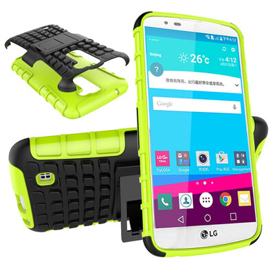 

Fivice LG K10 Case TPU anti-fall tire pattern back clip bracket phone case