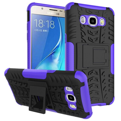 

Fivice Samsung J5105 2016 Case TPU anti-fall tire pattern back clip bracket phone case