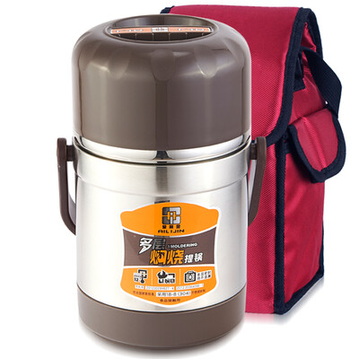 

Ai Lijin многослойный вакуумный тушащий горшок 2800ml 304 нержавеющая сталь подарок изоляция мешок изоляция продовольственный суп свободный огонь каша изоляция баррель