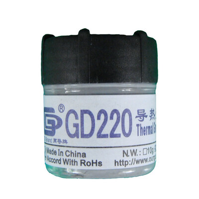

GD бренд GD220 термопасты Смазка силиконовая теплоотвод Соединение Серый Вес нетто 20 грамм для процессорного кулера бутылки CN20