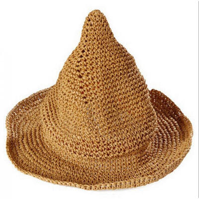 

Kids Girls Children Straw Wide Large Brim Korea Summer Witch Hat Cap