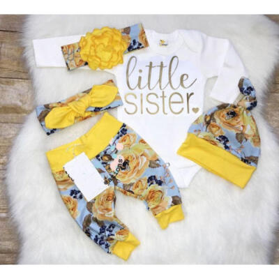 

AU Newborn Baby Girl Tops Romper Flower Pants Leggings Hat Autumn Outfit Clothes