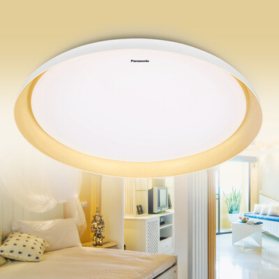

Panasonic (panasonic) светильники LED пульт дистанционного управления бесступенчатый димминг потолочный светильник для спальни детская комната мода свежая и простая подсветка 19W HHLAZ1734 элегантный желтый