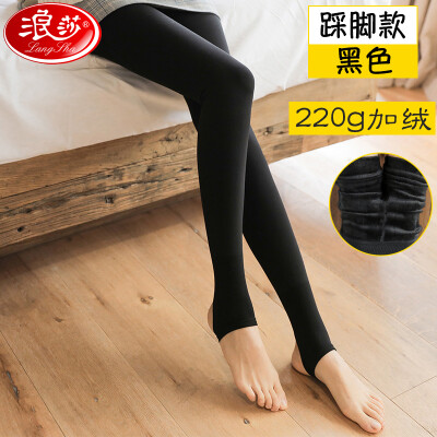 

Langsha LangSha leggings women fall&winter plus velvet thickening skin color one warm pantyhose light leg artifact skin color foot code 80-130 kg