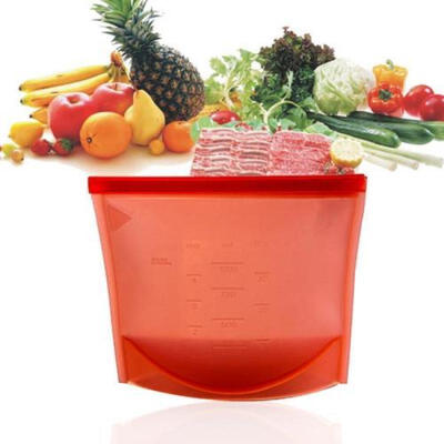 

Reusable Seal Silicone Food Fresh Bag Vacuum Sealer Fruit Milk Storage Bags AU