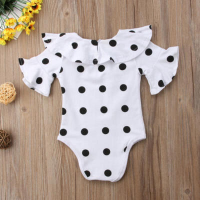 

Lovely Polka Dot Romper Newborn Baby Girl Loose Sleeve Bodysuit Jumpsuit Outfits