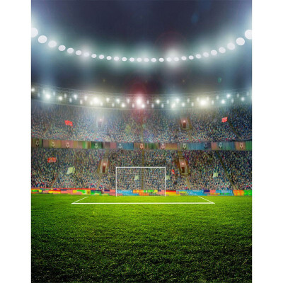 

Night Football Field Photo Backdrop 57FT Vinyl Fabric Cloth Digital Printing for Kids Birthday Photo Background s-2324