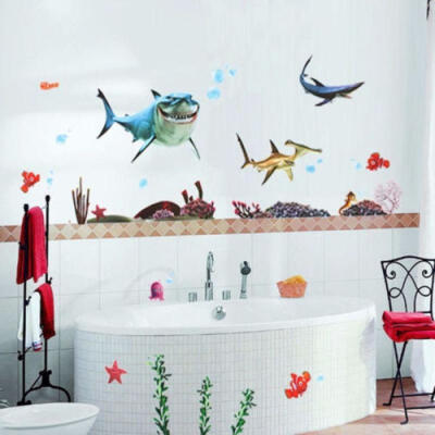 

New Finding Nemo Shark Fish Bathroom Mural Wall Sticker Decals Decor Kids Fun