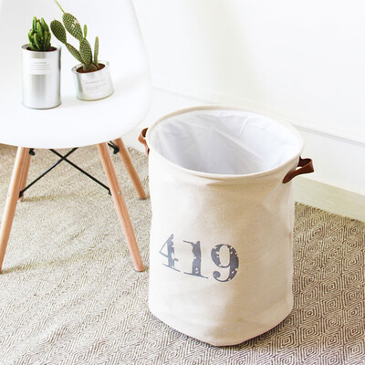 

NeillieN Cotton&linen bins laundry baskets dirty clothes basket foldable bins Toy Storage Bag Cotton&linen bucket