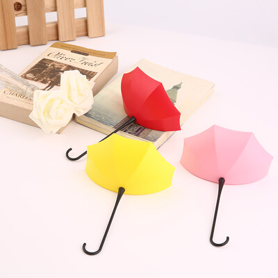 

New Colorful Umbrella Wall Hook Key Coin Hair Pin Holder Organizer Decor