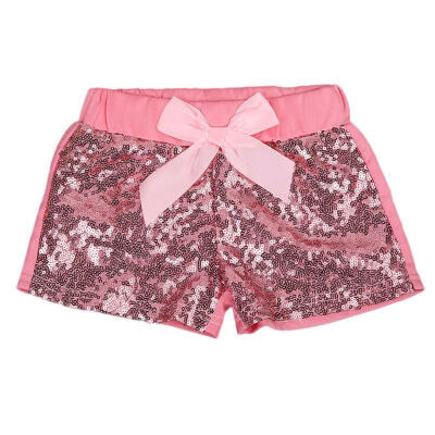 

Toddler Kids Baby Girl Clothes Bowknot Party Shorts Sequin Pants Summer UK Stock