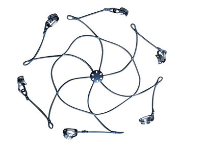 

Jieming Hot-Selling Elastic Rope Knapsack Net Bag Net PackNet Elastic Net 6 PackTachs & 6 Aluminum Carabiners included Army Green