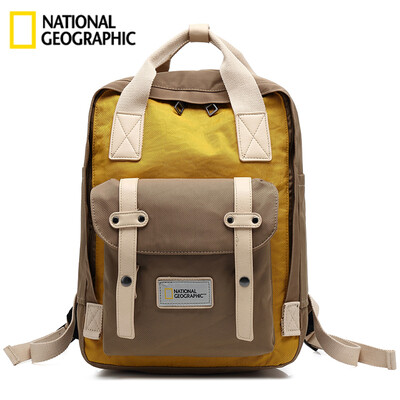 

National Geographic National Geographic Backpack Women Fashion Large Capacity Backpack Male 156-inch Laptop Bag Travel Waterproof Student Couples Bag Red Brown