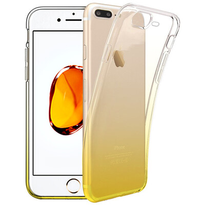 

ESCASE Apple, iPhone 7plus телефон оболочки Выдерживает падение Apple, силикон телефон оболочки мягкая оболочка прозрачная защитная крышка 5,5 дюйма градиент Тиран золото
