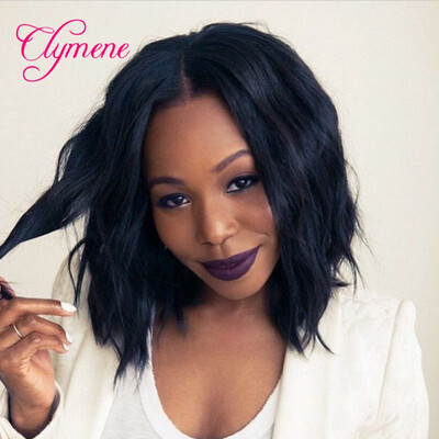 

Clymene Hair Glueless Short Bob Full Lace Wigs With baby Hair Pre Plucked Virgin Brazilian Wavy Full Lace Human Hair Wigs