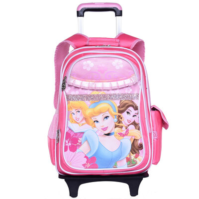 

Disney Princess Дисней мультфильм детские модели школьные сумки рюкзак школьный учениц тележки мешки PB8074A- розовый (отправить водонепроницаемый дождевик)