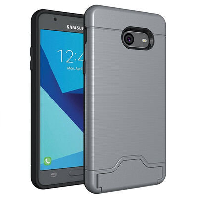 

Fivice Samsung J5 2017 Case TPU all-inclusive anti-drop brushed card with bracket mobile phone case
