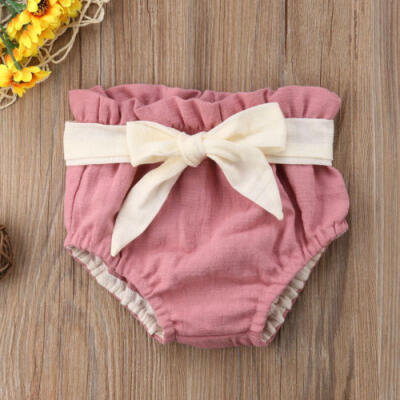 

US Toddler Baby Girl Kids Harem Pants Shorts Bowknot Bottoms PP Bloomers Panties