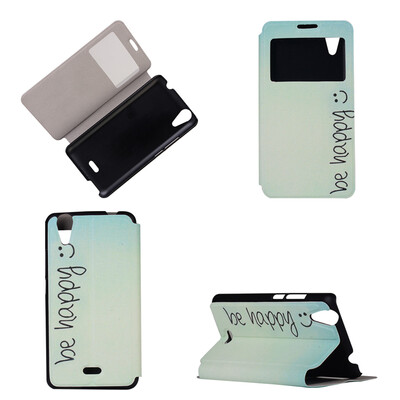 

Бабочка Улыбка Дизайн Кожа PU откидной крышки Кошелек Карты Чехол для Wiko Rainbow Jam 4G
