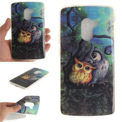

Oil painting owl Pattern Soft Thin TPU Rubber Silicone Gel Case Cover for Lenovo A7010