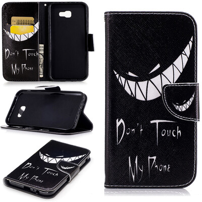 

Smile Design PU Leather Flip Cover Wallet Card Holder Case for SAMSUNG Galaxy A7 2017