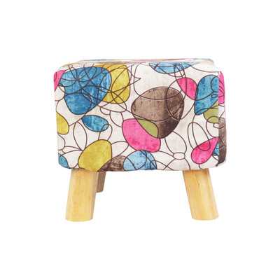 

Small B simple square stool fabric stool lazy computer stool colorful AM12