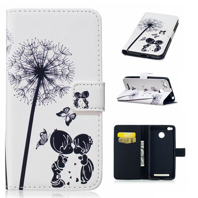

Children&dandelionDesign PU Leather Flip Cover Wallet Card Holder Case for XIAOMI Redmi 3s