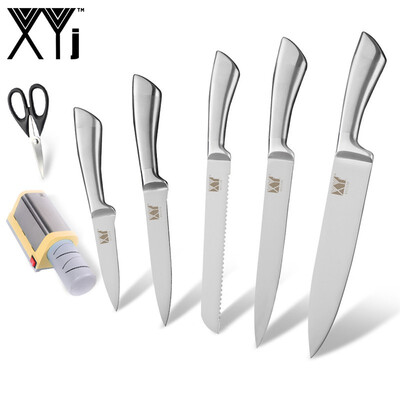 

XYj Kitchen Knives Stainless Steel 8" 8" 8" 5" 35" Kitchen Knife And yellow Electric Knife Sharpener Scissor