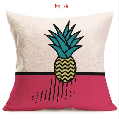 

Cushion cover complete picture of pineapple linen pillow cover geometry square decorative pillows