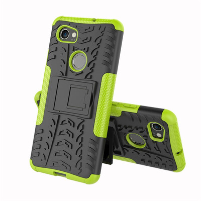 

Fivice Google Pixel 2 XL Case TPU anti-fall tire pattern back clip bracket phone case