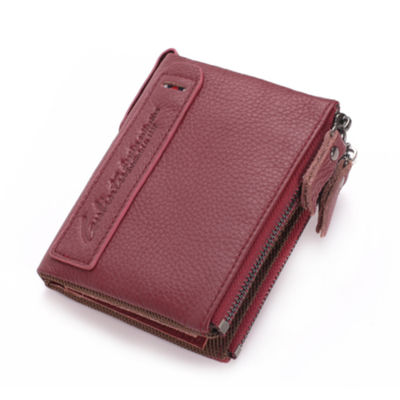 

Genuine Leather Mens Purse Bifold Credit Card Wallet RFID Blocking Anti Scan