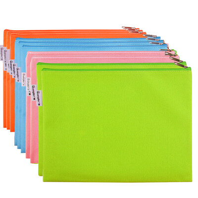 

GuangBo 10 single layer B5 cloth waterproof zipper file bag color bag random A6094