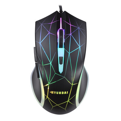

Hyundai (HYUNDAI) HY-G51 eight button luminous gaming gaming mouse weight LOL CF game black