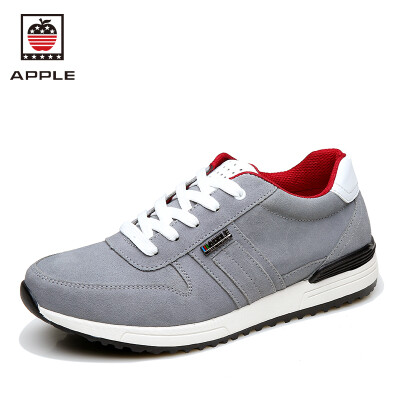 

Apple running shoes for men soft nature leather men sneakers walking shoes