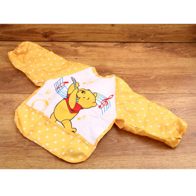 

NEW Cute Cartoon Children Baby Waterproof Long Sleeve Self Feeding Bib Apron