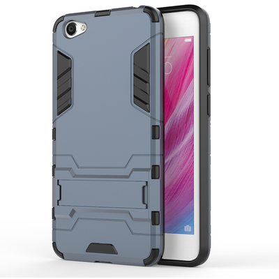 

Темно-синий Slim Robot Armor Kickstand Ударопрочный жесткий корпус из прочной резины для VIVO Y55