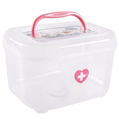 

Jingdong supermarket] camellia plastic storage box to put the home health medicine kits 2.3L 2602