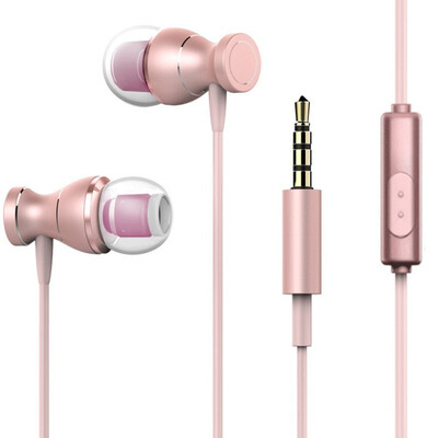 

In-ear earphone magnetic suction wire control with microphone MP3 earphone plug