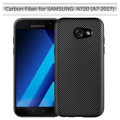 

Goowiiz Phone Case For Samsung Galaxy A320 A3A520 A5A720 A7 2017 Luxury Ultra-thin Carbon Fiber Soft Silicone protection