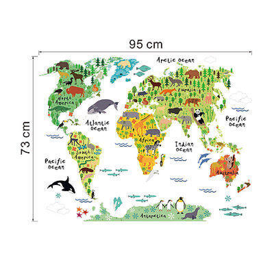 

Colorful World map kids room decor Wall sticker wall decals Nursery decor 99LXL