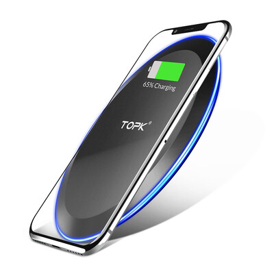 

TOPK B46W 10W Wireless Charger For iPhone XXS Max XR 8 Plus Fast Charging for Samsung S8 S9 Note 9 8 Phone Charger Pad