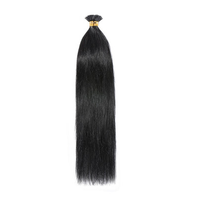 

I Tip Hair Extensions 100 Strands Pre Bonded Stick Tip Keratin Real Remy Human Hair Extension Straight