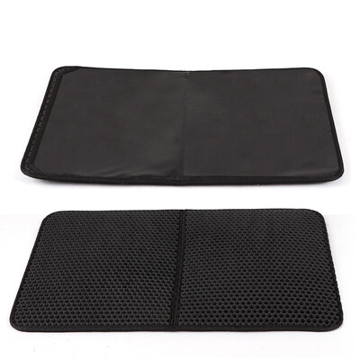 

Cat Litter Mat Cat Litter Trapping Mat Honeycomb Double Layer Design Waterproof Urine Proof for Cat Litter Box