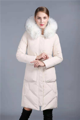 

New winter long fur collar long down jacket womens fashion down jacket