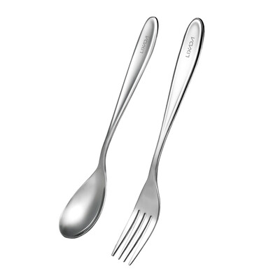 

Lixada Titanium Spoon Fork Cutlery Set Lightweight Full Length Dinner Fork Spoon Home Outdoor Camping Hiking Backpacking