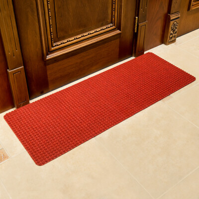 

LIDIMEI) door mat mat mat anti-skid pad gold brick suction door mat red and black nylon hot melt wear 45 * 120cm