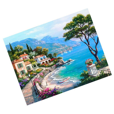 

UpperX 5D Diamond Painting City Seaside Landscapes Pattern Cross Stitch Kit In Home Bedroom Living Room Decoration