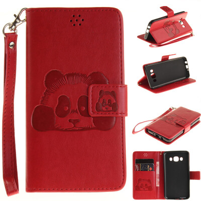 

Red Panda Style Embossing Classic Flip Cover with Stand Function and Credit Card Slot for SAMSUNG GALAXY J5 2016/J510
